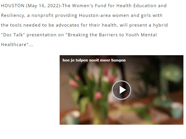 Screenshot of The Women’s Fund for Health Education and Resiliency Presents Love Your Heart Series and Health and Wellness